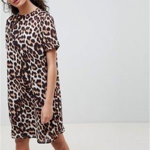 Sheer animal print dress ASOS